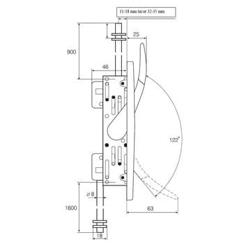 ABLOY DF3000 шпингалет быстродействующий - фото 1