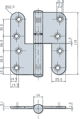 Петля ABLOY N3228 - 110 PKE - фото 2