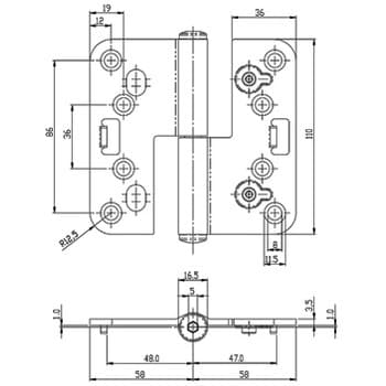 Петля ABLOY N3558-110TMKS ZN - фото 2