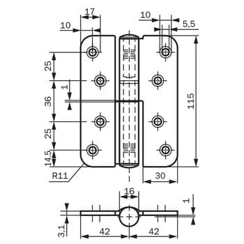 Петля ABLOY N7048-115T JVA - фото 2