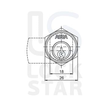 Замок для шкафчика ASSA 10450 - фото 3