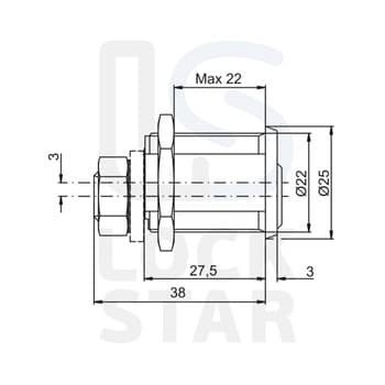 Замок для шкафчика ASSA 10450 - фото 4