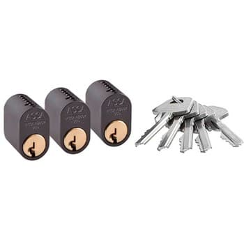 Комплект цилиндров  ASSA 1301x3 ANT + 5 ключей