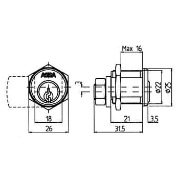 Замок для шкафчика ASSA 8450