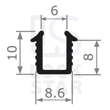 Уплотнитель оконный OT-KUMI mod.7574 EPDM