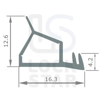 Уплотнитель дверной Finnprofiles mod.Т3355 SIL