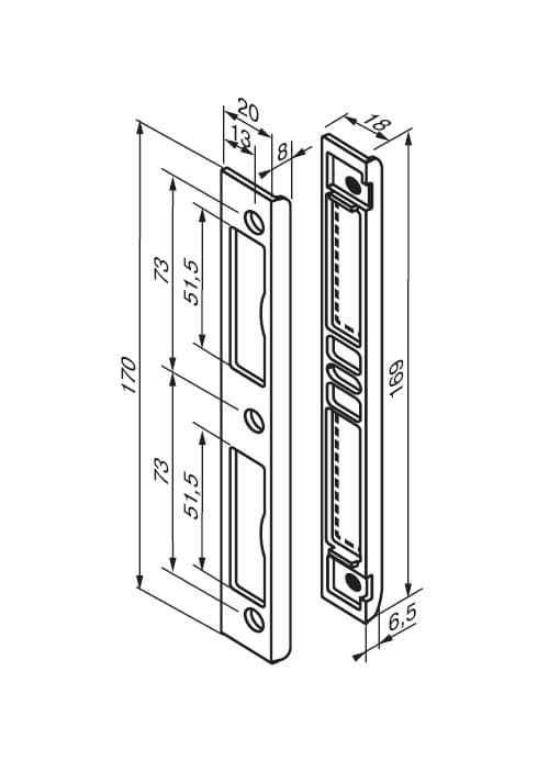 Ответная планка ABLOY 4669 - фото 1
