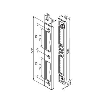 Ответная планка ABLOY 4669 - фото 2