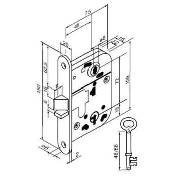 Корпус замка ABLOY 2014 ZN - фото 3