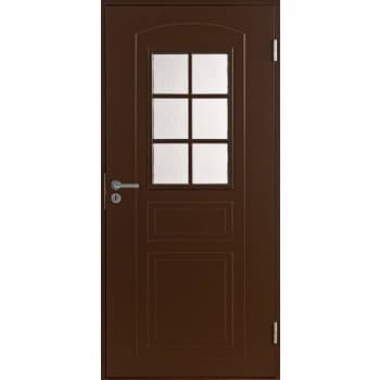 Теплая входная дверь SWEDOOR by Jeld-Wen Basic B0020, коричневая - фото 1