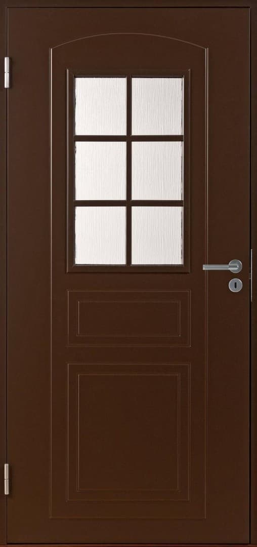 Теплая входная дверь SWEDOOR by Jeld-Wen Basic B0020, коричневая - фото 2