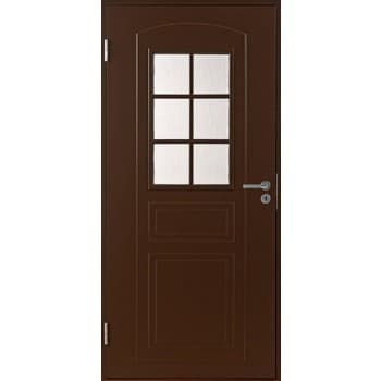 Теплая входная дверь SWEDOOR by Jeld-Wen Basic B0020, коричневая - фото 3