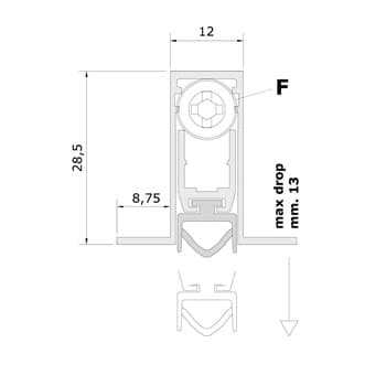 Автоматический порог Comaglio BASIC 512 830mm - фото 1