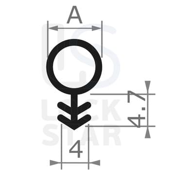 Уплотнитель оконный OT-KUMI mod.104 A10 TPE