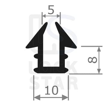 Уплотнитель оконный OT-KUMI mod.5872 EPDM