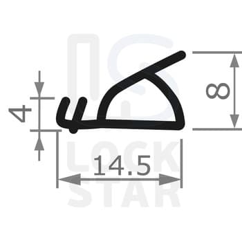 Уплотнитель оконный OT-KUMI mod.116 SIL