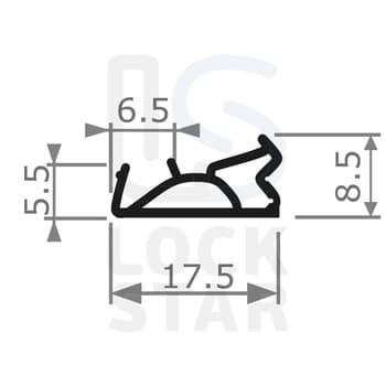 Уплотнитель дверной OT-KUMI mod.5058 TPE