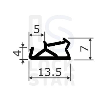 Уплотнитель дверной OT-KUMI mod.6050 TPE
