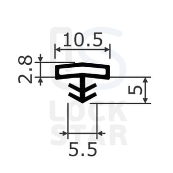 Уплотнитель дверной OT-KUMI mod.5603 TPE