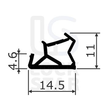 Уплотнитель дверной OT-KUMI mod.6193 TPE