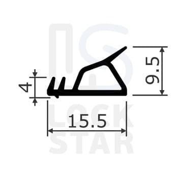 Уплотнитель дверной OT-KUMI mod.130 SIL