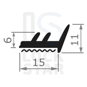 Уплотнитель оконный OT-KUMI mod.4111 EPDM