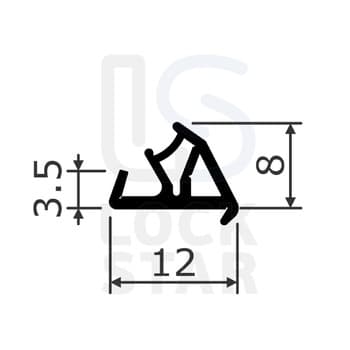 Уплотнитель дверной OT-KUMI mod.6141 TPE